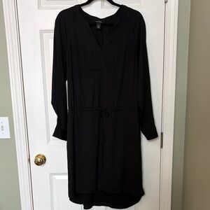 White House Black Market Black Long Sleeve Dress